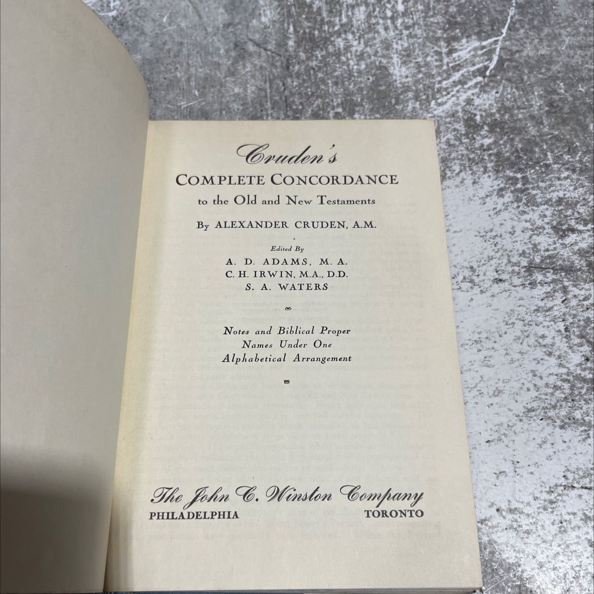 cruden's complete concordance to the old and new testaments book, by alexander cruden, 1930 Hardcover image 2