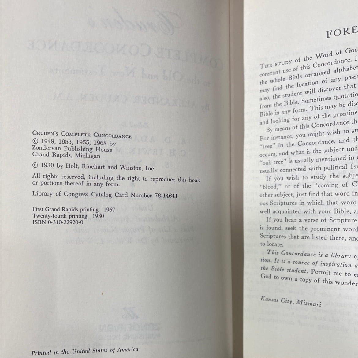 cruden's complete concordance to the old and new testaments book, by alexander cruden, a.m., 1980 Hardcover image 3