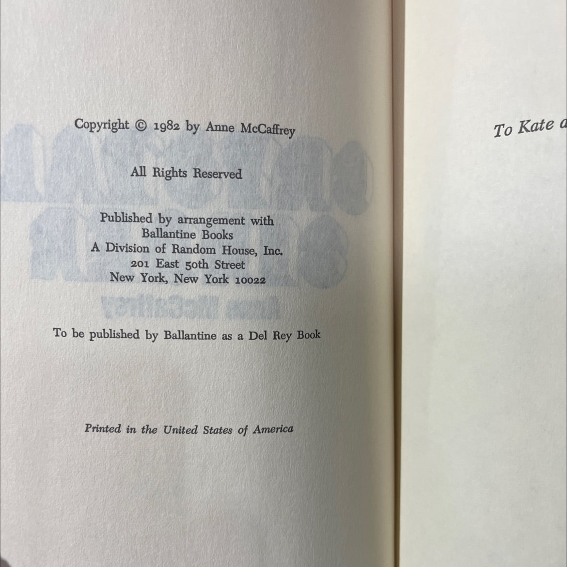 crystal singer book, by Anne McCaffrey, 1982 Hardcover image 3