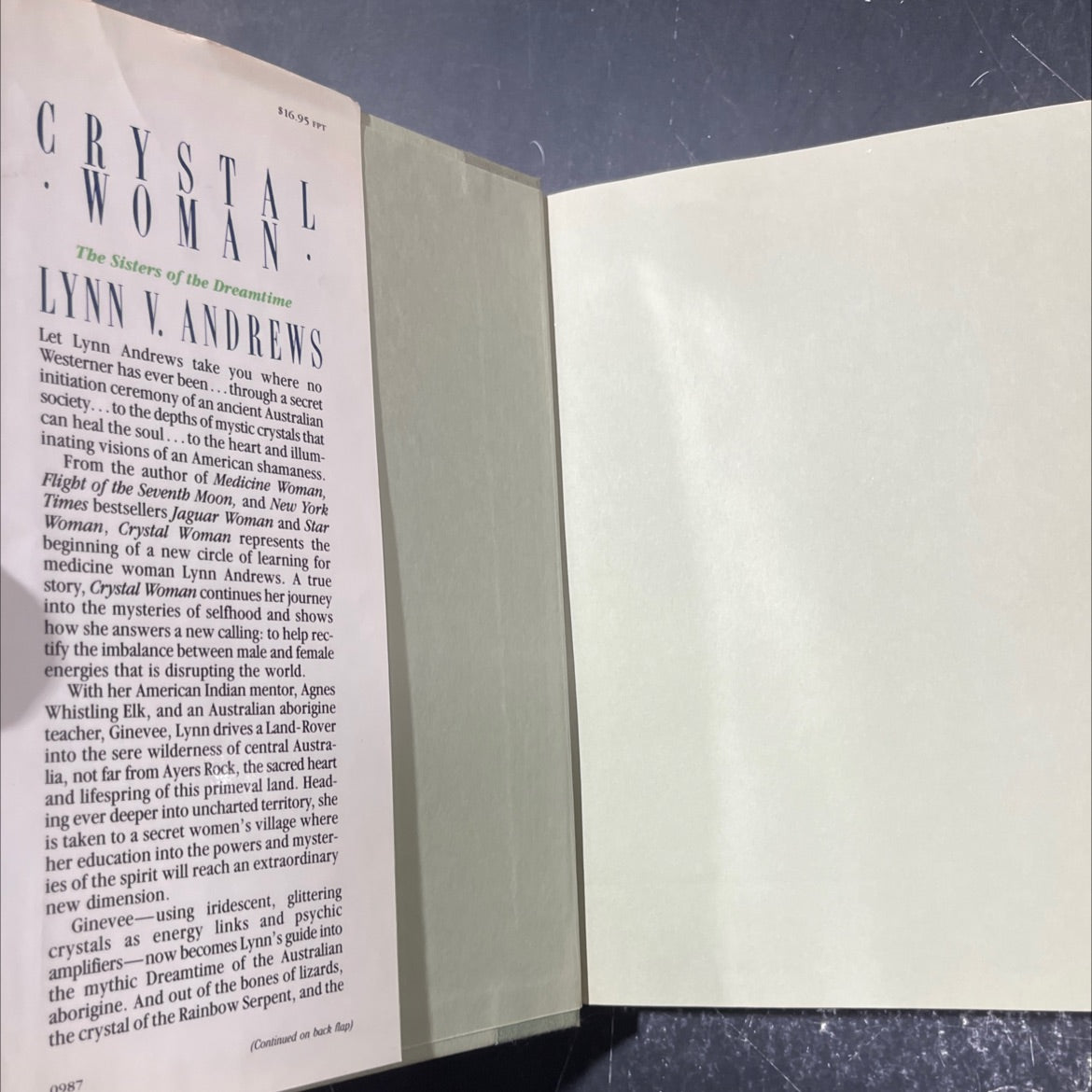 crystal woman the sisters of the dreamtime book, by lynn v. andrews, 1987 Hardcover image 4