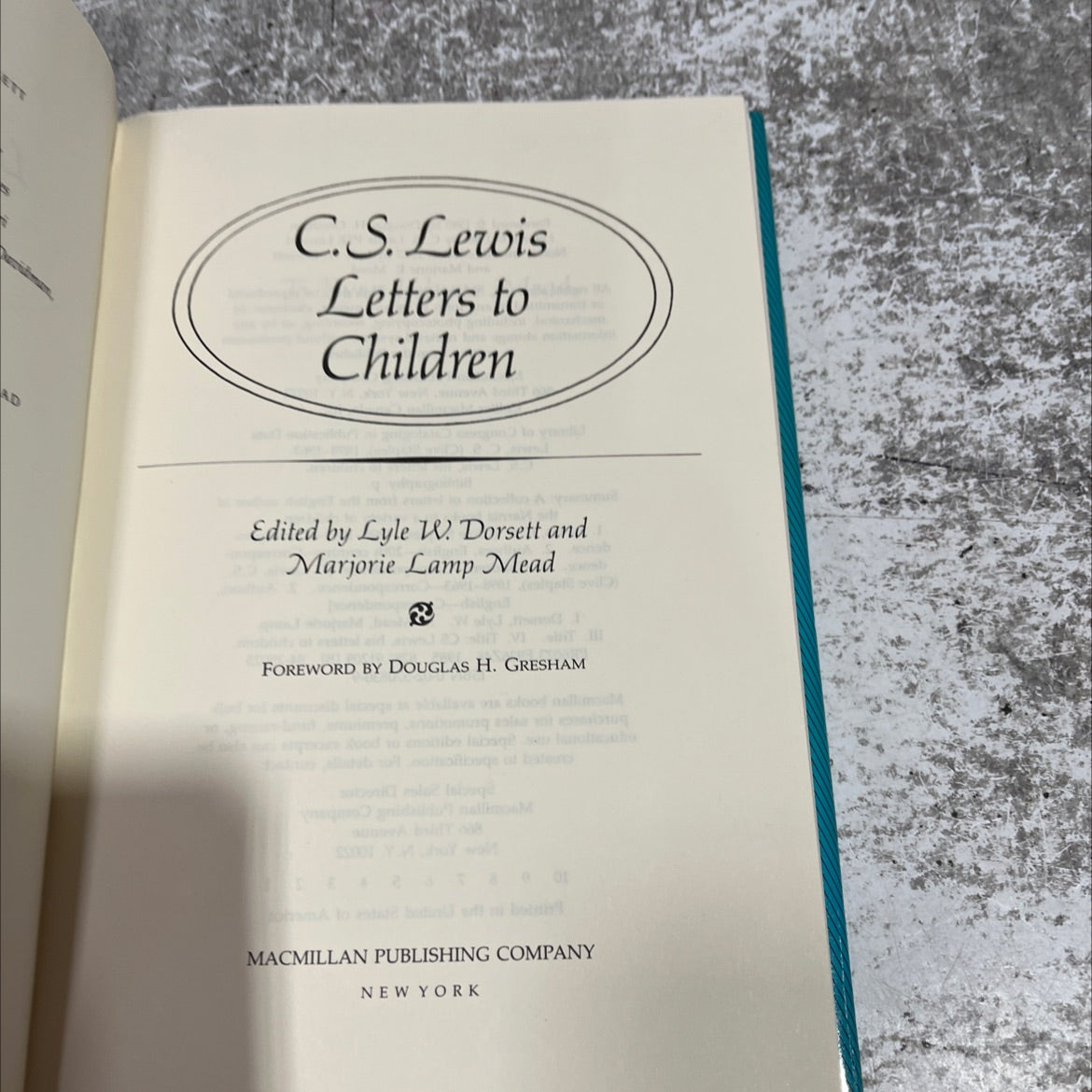 cs lewis, his letters to children book, by c. s. lewis, 1985 Hardcover image 2