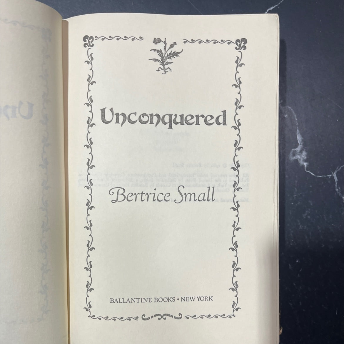 cu unconquered book, by Bertrice Small, 1982 Hardcover image 2
