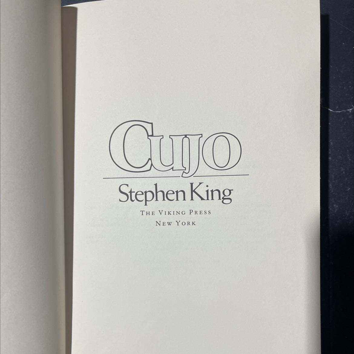 cujo book, by stephen king, 1981 Hardcover image 2