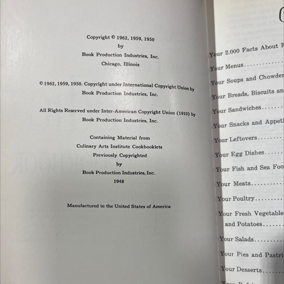 culinary arts institute encyclopedic cookbook new revised edition book, by ruth berolzheimer, 1962 Hardcover image 3