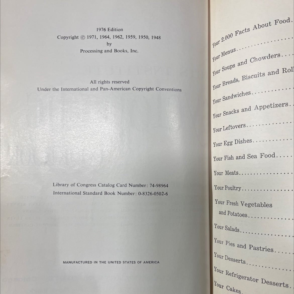 culinary arts institute encyclopedic cookbook new revised edition book, by ruth berolzheimer, 1976 Hardcover image 3