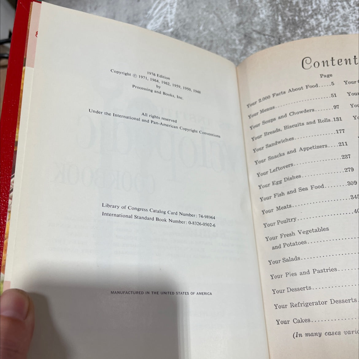 culinary new arts institute encyclopedia revised edition book, by ruth berolzheimer, 1976 Hardcover image 3