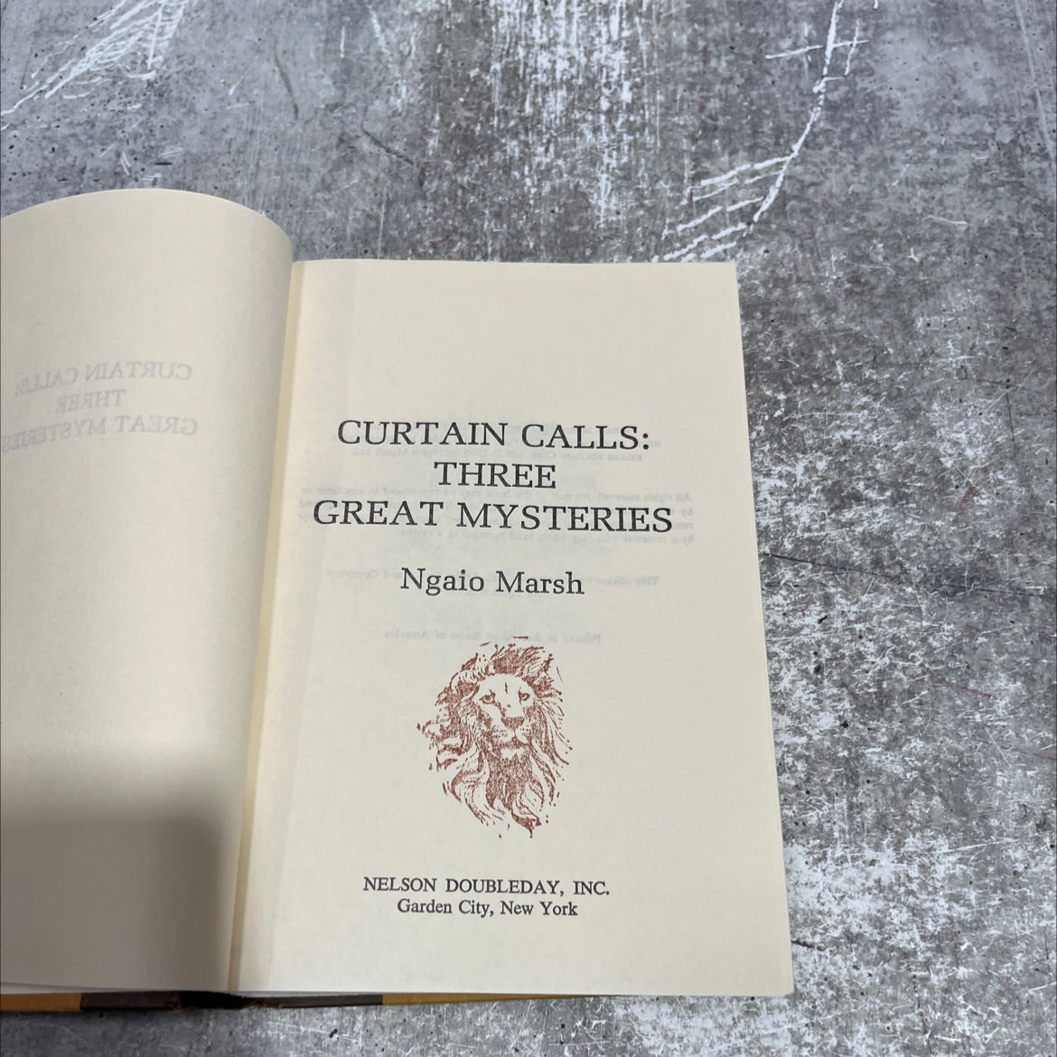 curtain calls: three great mysteries book, by ngaio marsh, 1969 Hardcover image 2