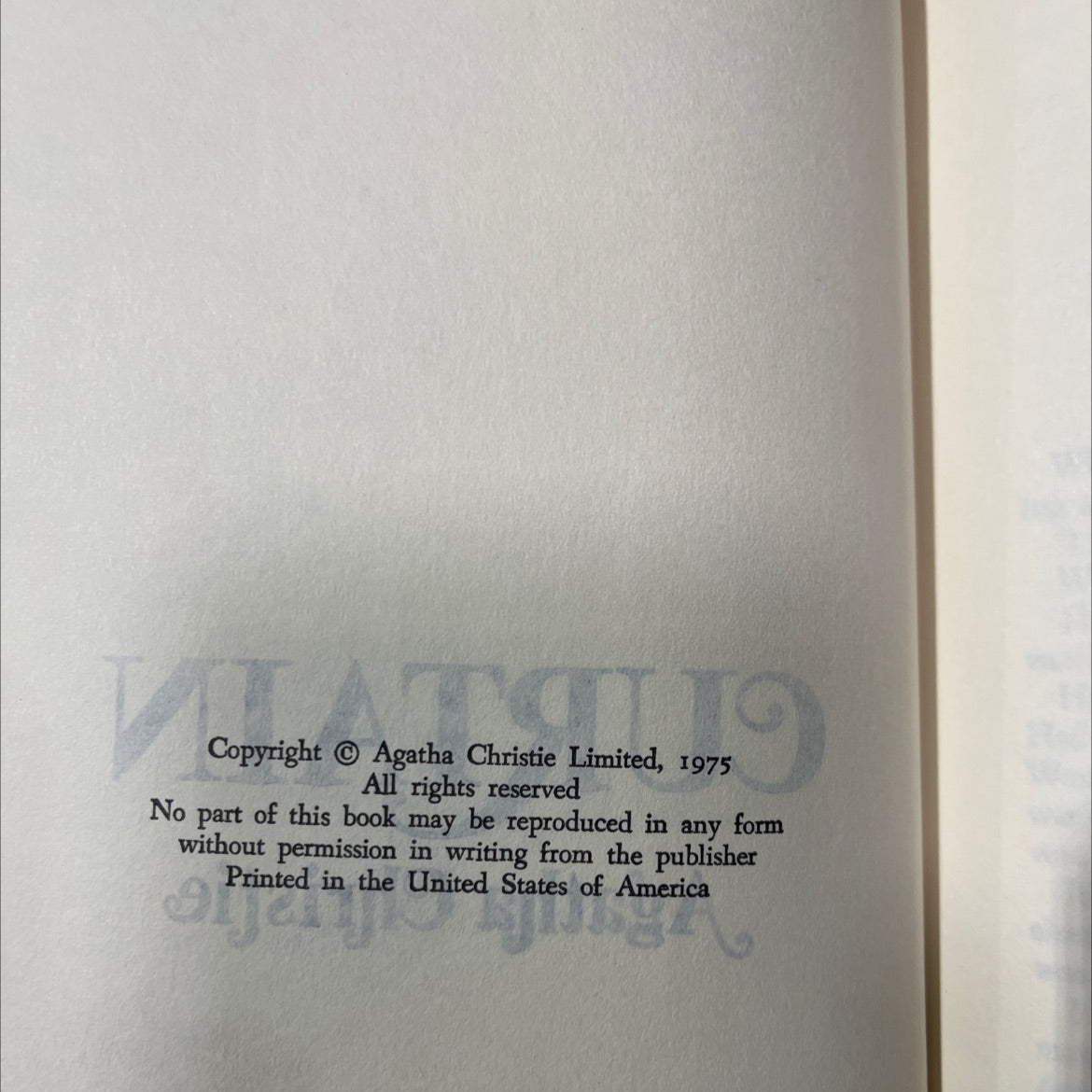curtain book, by agatha christie, 1975 Hardcover image 3