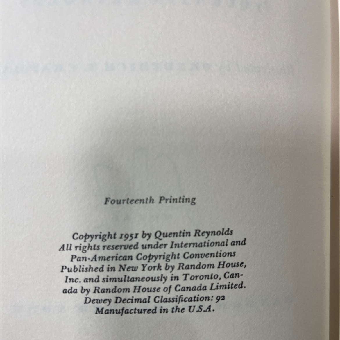 custer's last stand book, by quentin reynolds, 1951 Hardcover image 3