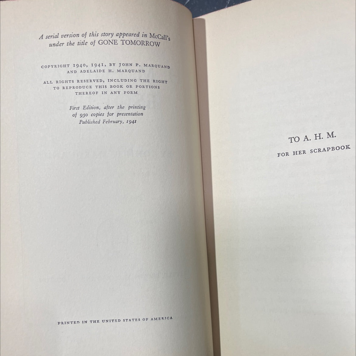 d h. m. pulham, esquire book, by john p. marquand, 1941 Hardcover image 3