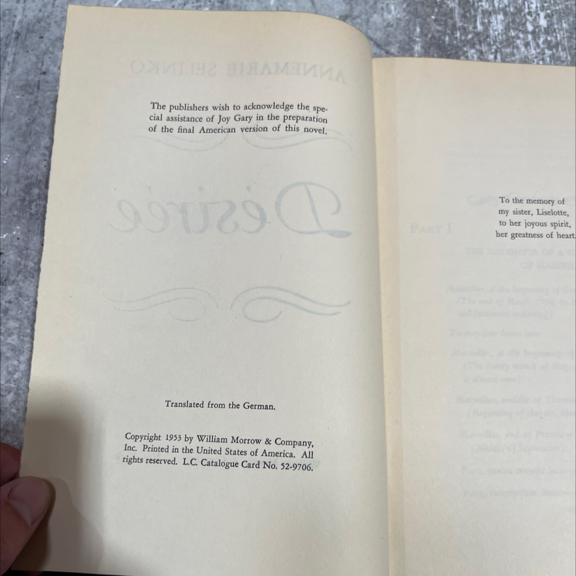 désirée book, by annemarie selinko, 1953 Hardcover image 3