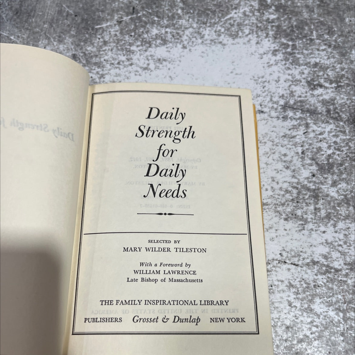 daily strength for daily needs book, by mary wilder tileston, 1972 Hardcover image 2