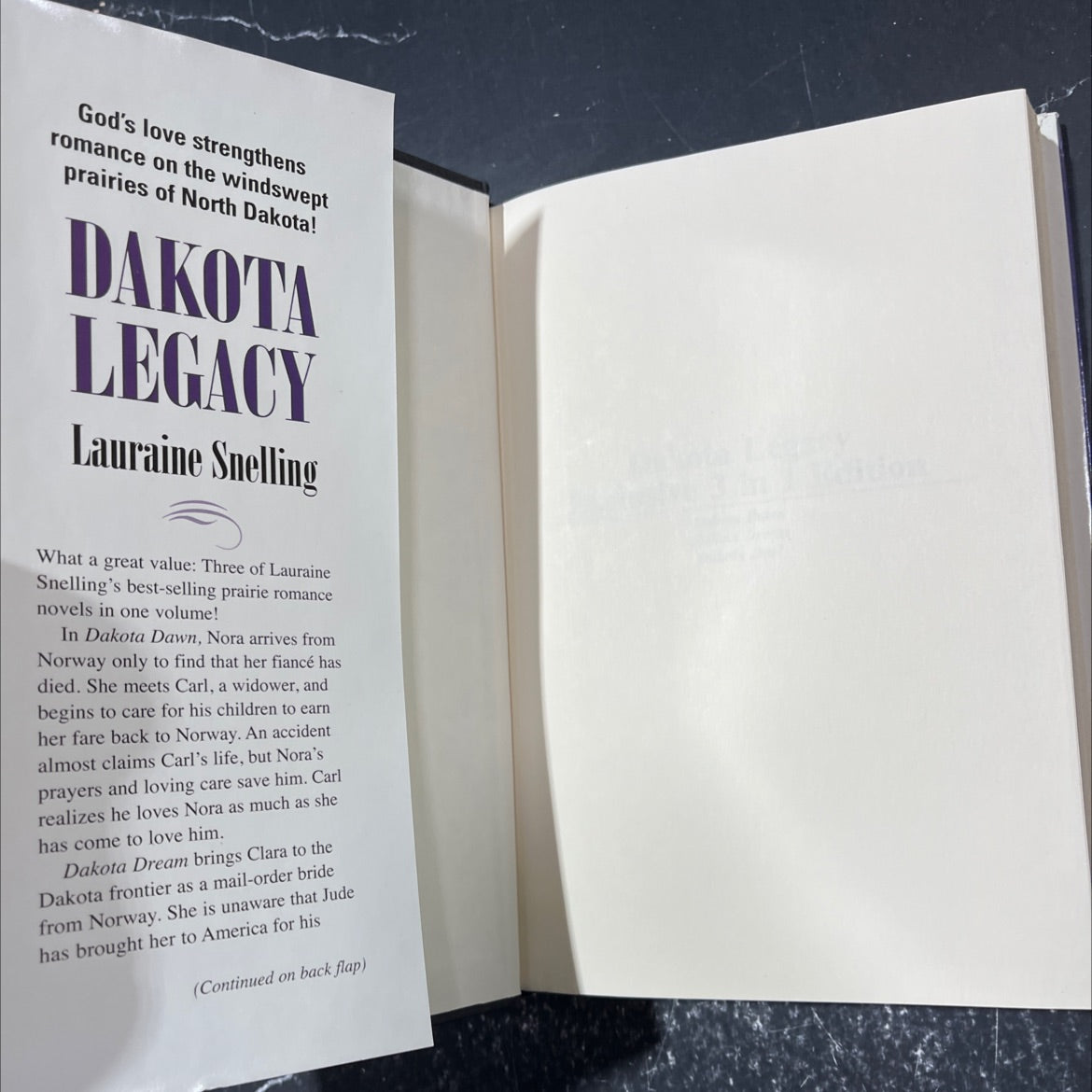 dakota legacy exclusive 3 in 1 edition dakota dawn dakota dream dakota dusk book, by Lauraine Snelling, 1993 Hardcover image 4