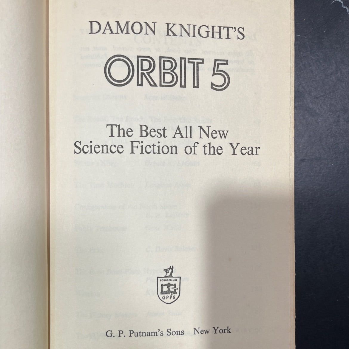 damon knight's orbit 5 the best all new science fiction of the year book, by damon knight, 1969 Hardcover image 2