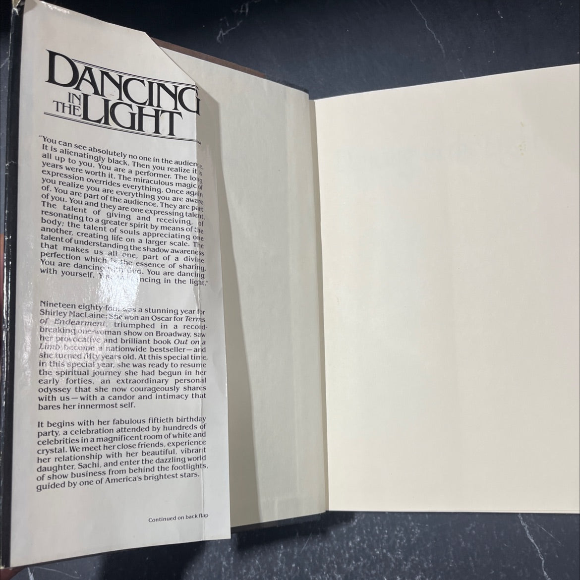 dancing in the light book, by Shirley MacLaine, 1985 Hardcover image 4