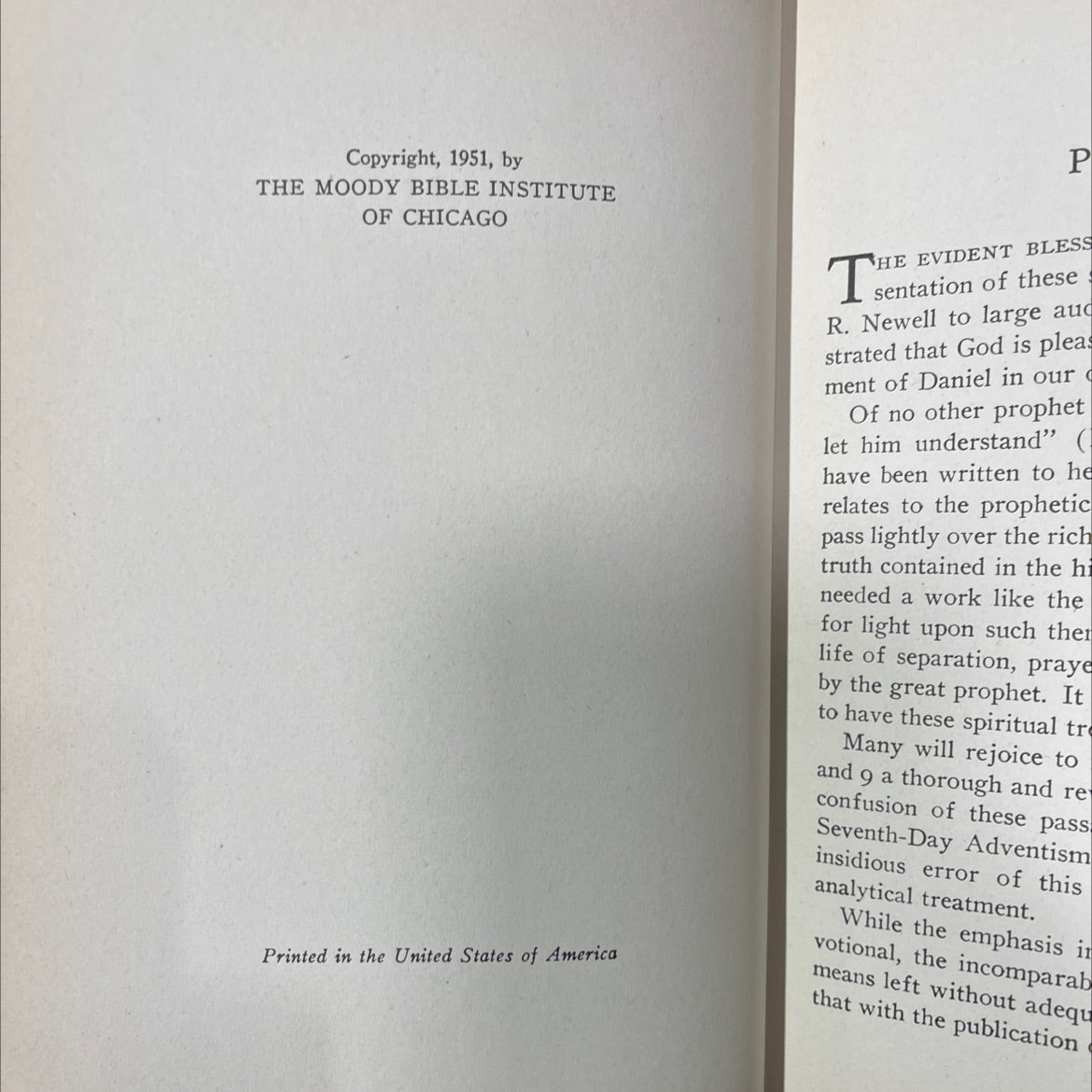 daniel the man greatly beloved and his prophecies book, by philip r. newell, 1951 Hardcover image 3