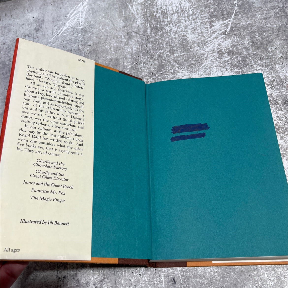 danny the champion of the world book, by roald dahl, 1970 Hardcover image 4