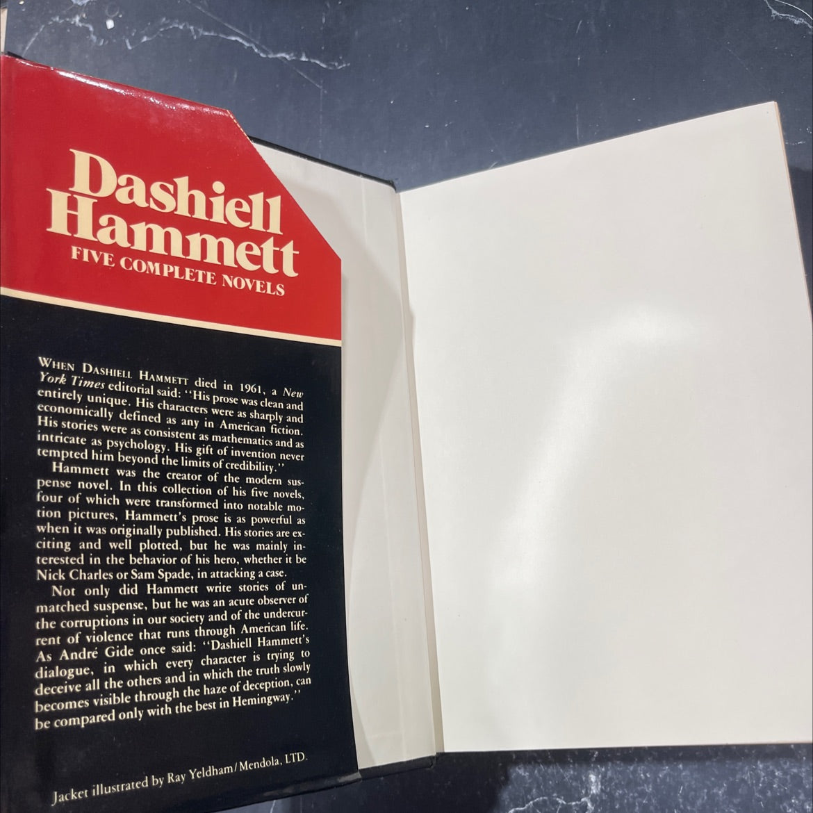 dashiell hammett five complete novels book, by Dashiell Hammett, 1980 Hardcover image 4