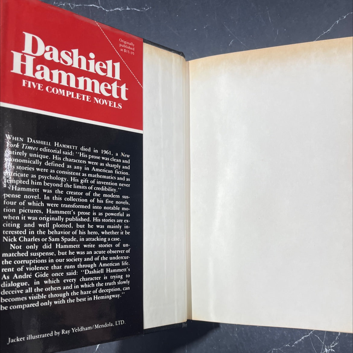 dashiell hammett five complete novels book, by Dashiell Hammett, 1980 Hardcover image 4