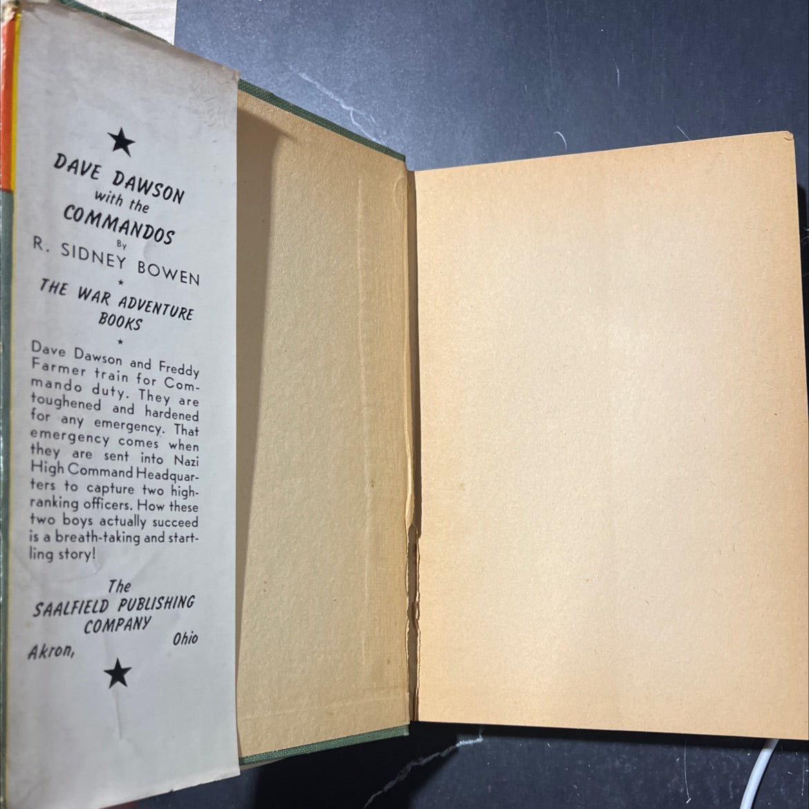 dave dawson with the commandos book, by r. sidney bowen, 1942 Hardcover image 4