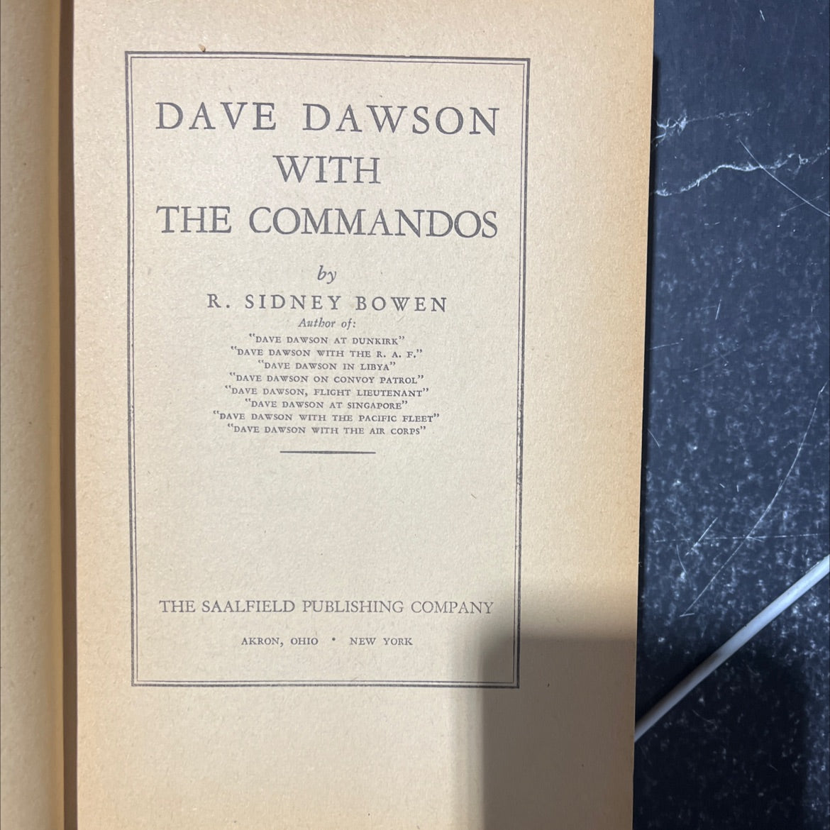 dave dawson with the commandos book, by r. sidney bowen, 1942 Hardcover image 2