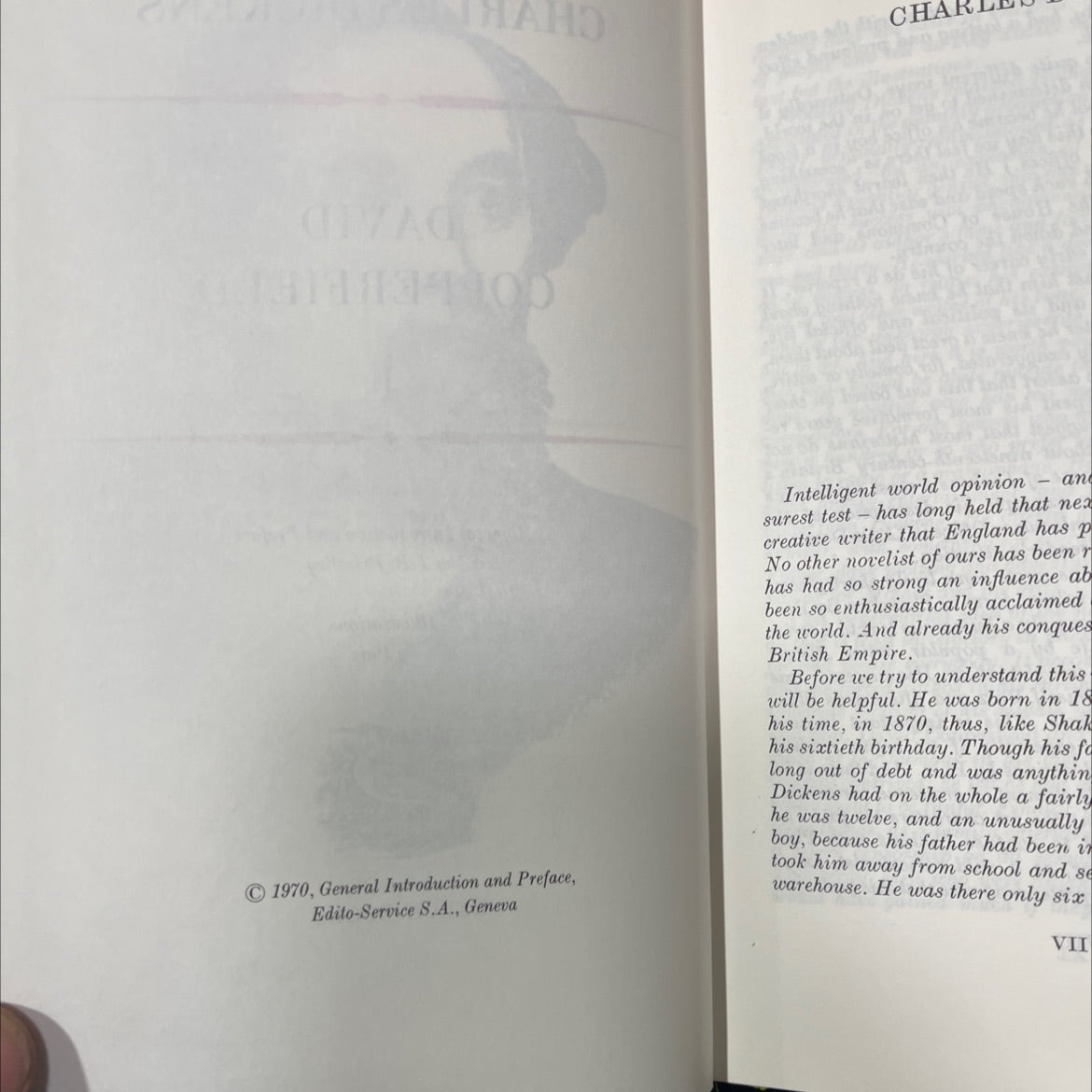 david copperfield book, by charles dickens, 1970 Leather image 3