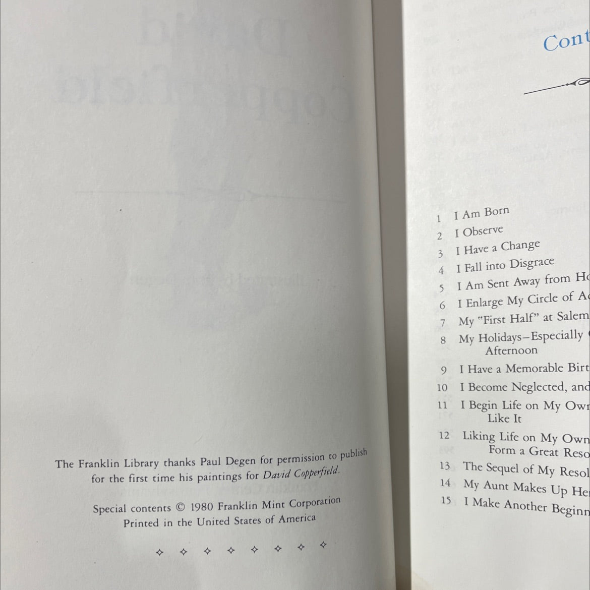 david copperfield book, by charles dickens, 1980 Leather image 3