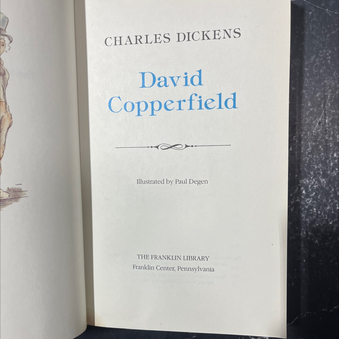 david copperfield book, by charles dickens, 1980 Leather image 2