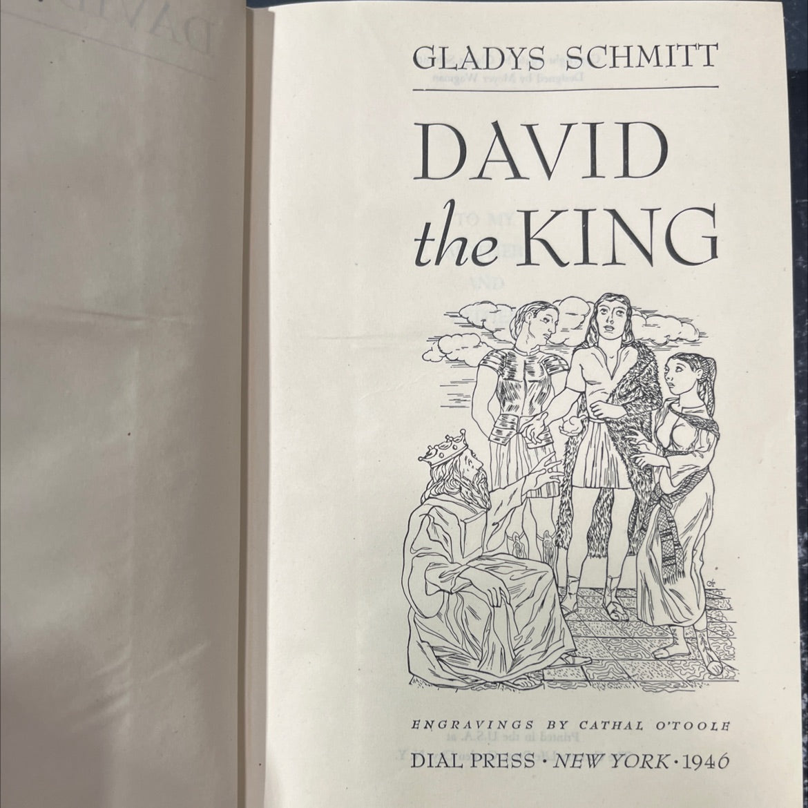 david the king book, by gladys schmitt, 1946 Hardcover image 2