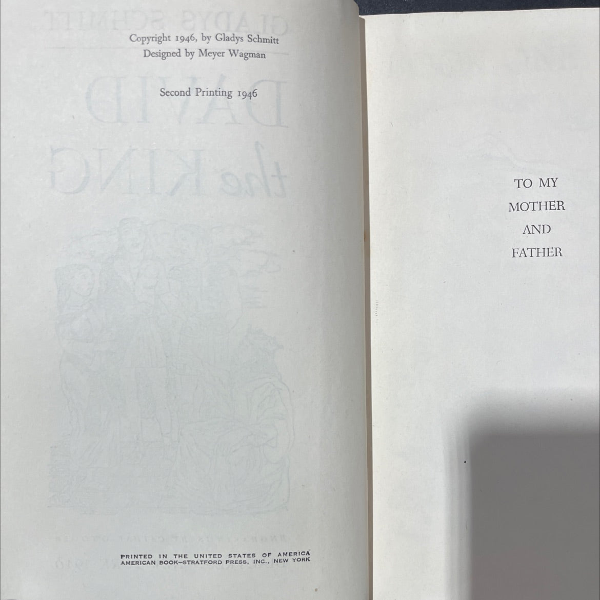 david the king book, by gladys schmitt, 1946 Hardcover image 3