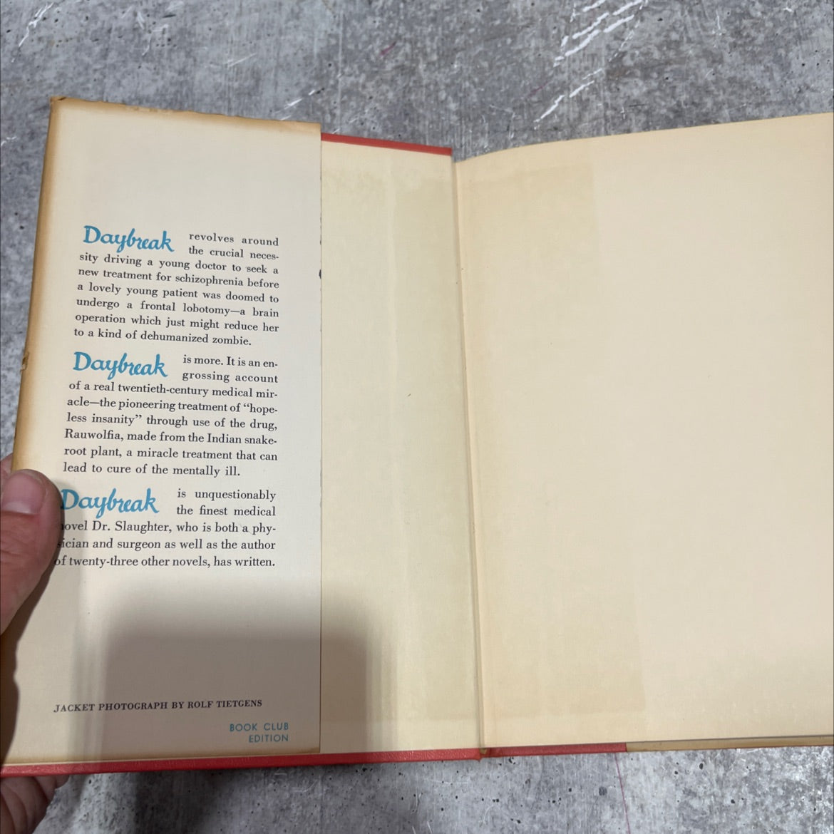daybreak book, by Frank G. Slaughter, 1958 Hardcover image 4