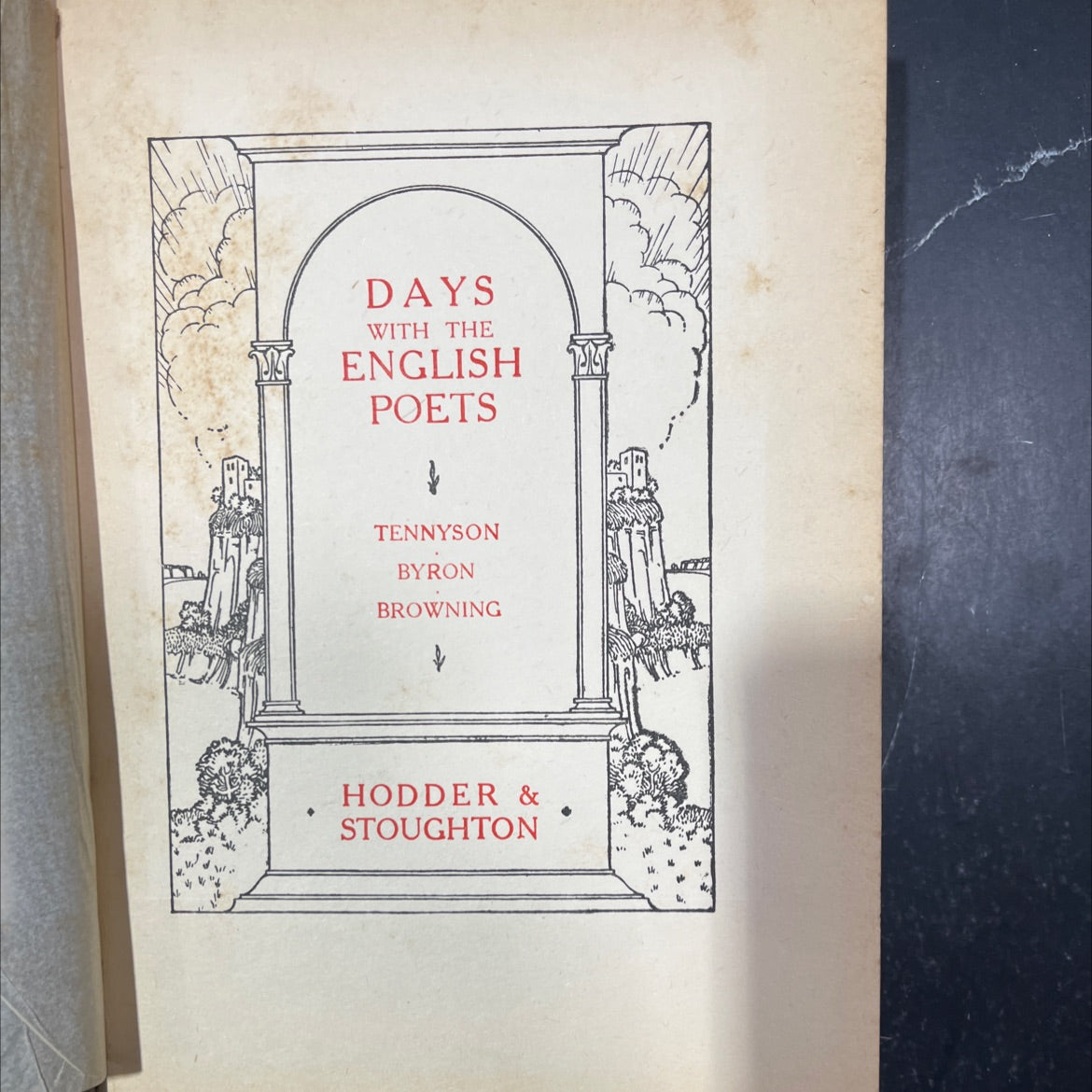 days with the english poets tennyson byron browning book, by unknown, not stated Hardcover image 3