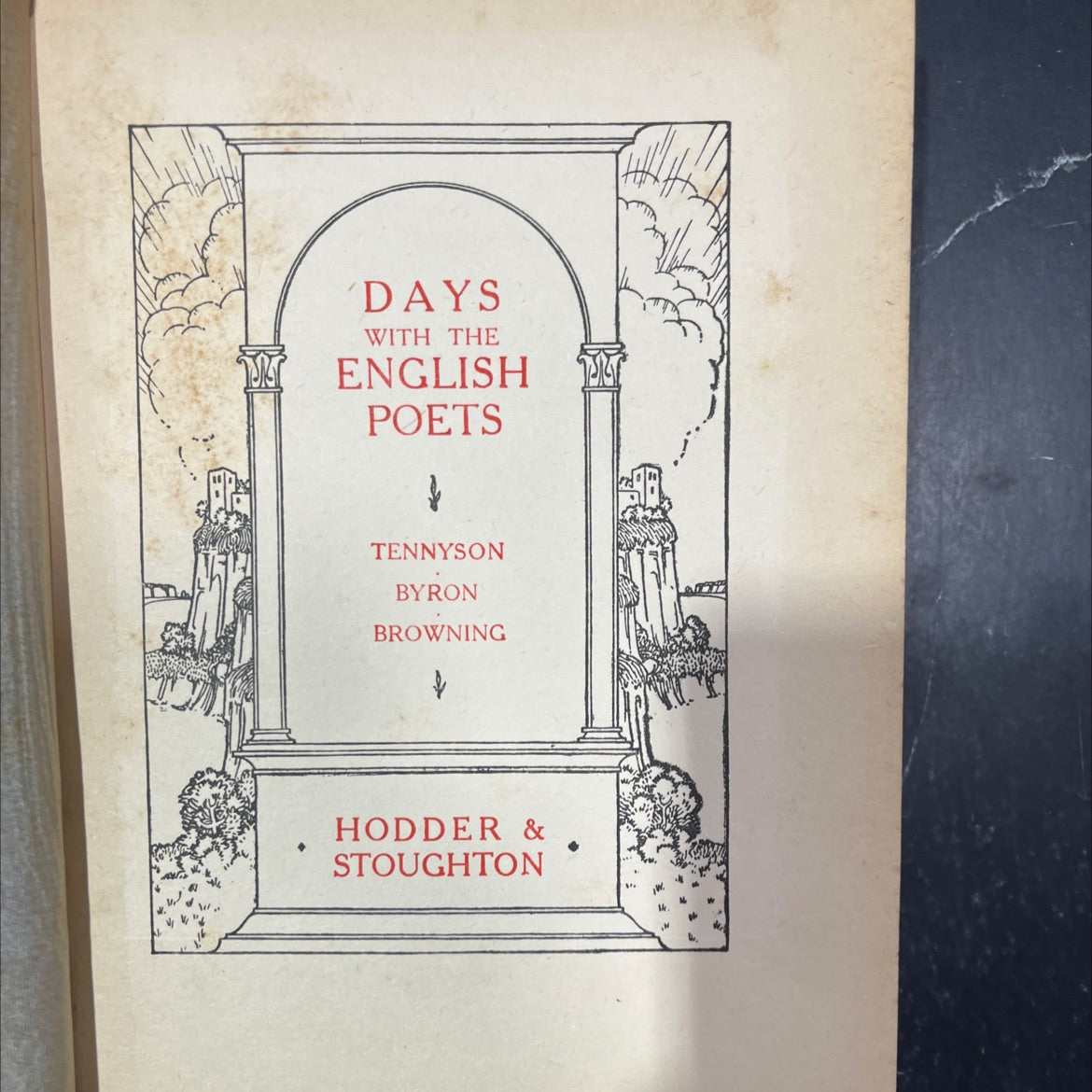 days with the english poets tennyson byron browning book, by unknown, not stated Hardcover image 2