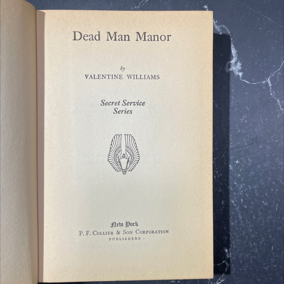 dead man manor book, by valentine williams, 1936 Hardcover image 2