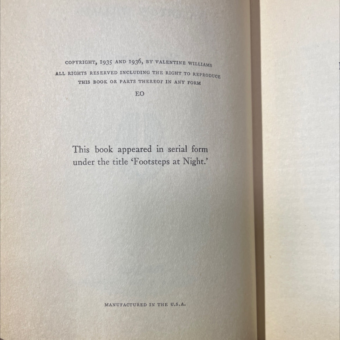 dead man manor book, by valentine williams, 1936 Hardcover image 3