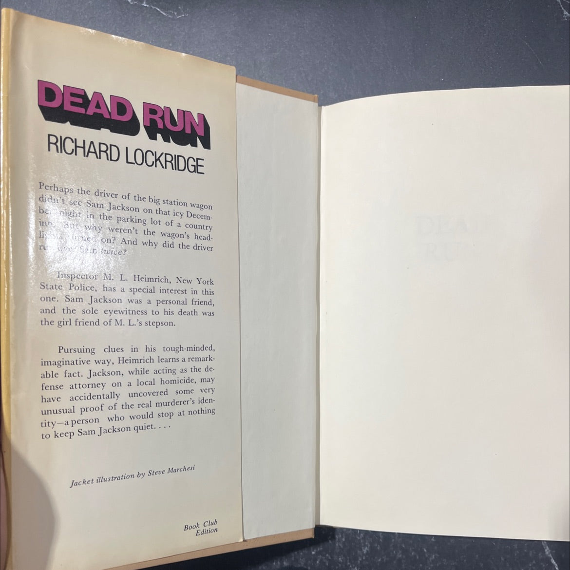 dead run book, by Richard Lockridge, 1976 Hardcover image 4