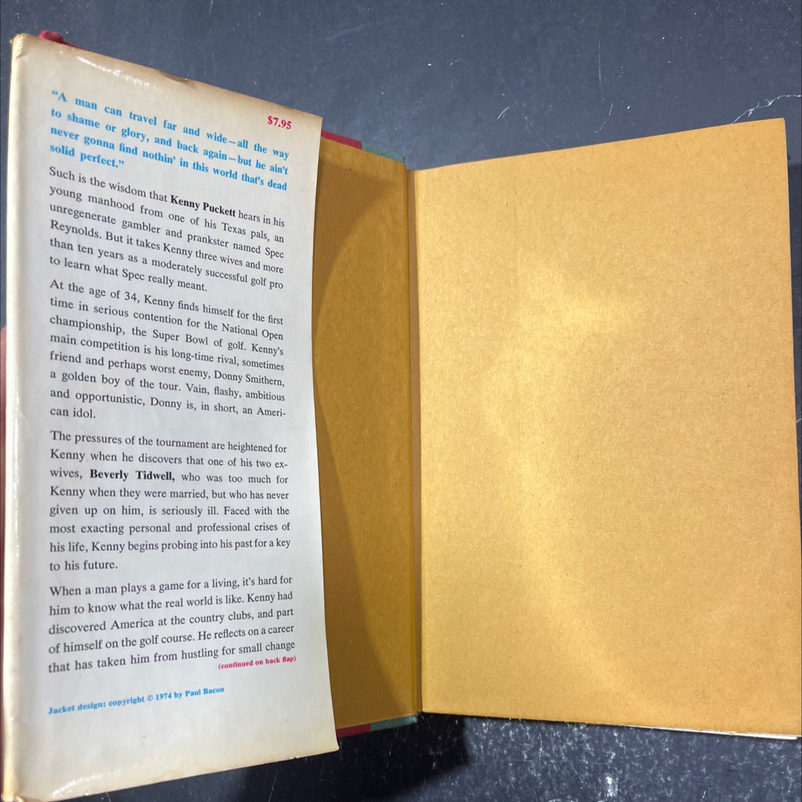 dead solid perfect book, by dan jenkins, 1974 Hardcover image 4