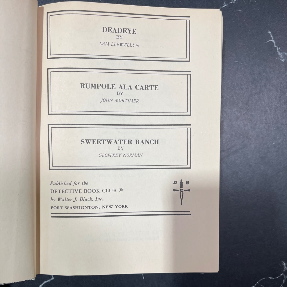 deadeye book, by sam llewellyn, 1991 Hardcover image 2