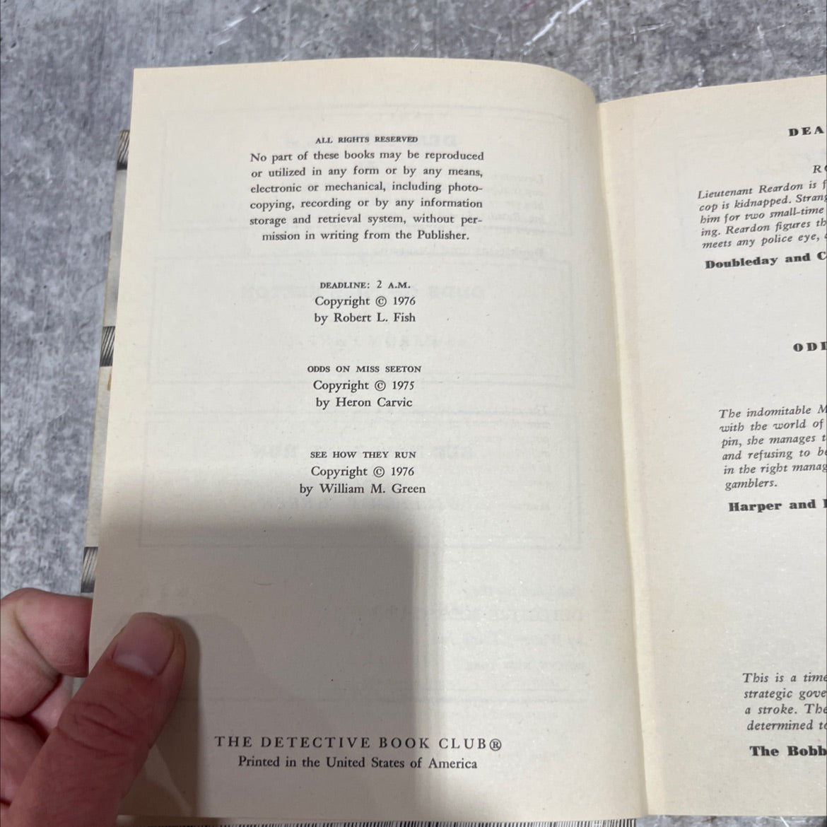 deadline: 2 a.m. book, by robert l. fish, 1976 Hardcover image 3