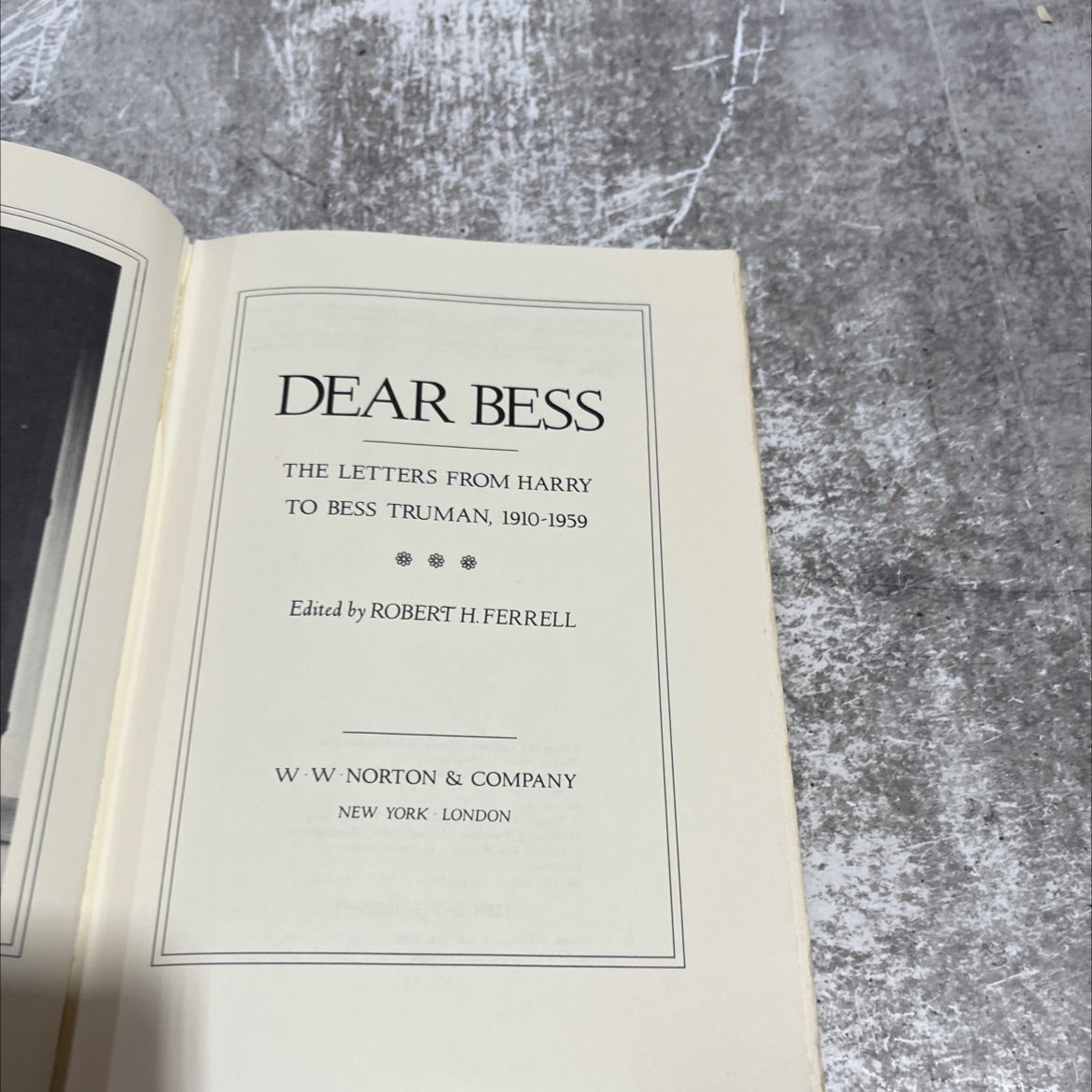 dear bess the letters from harry to bess truman, 1910-1959 book, by robert h. ferrell, 1983 Hardcover image 2