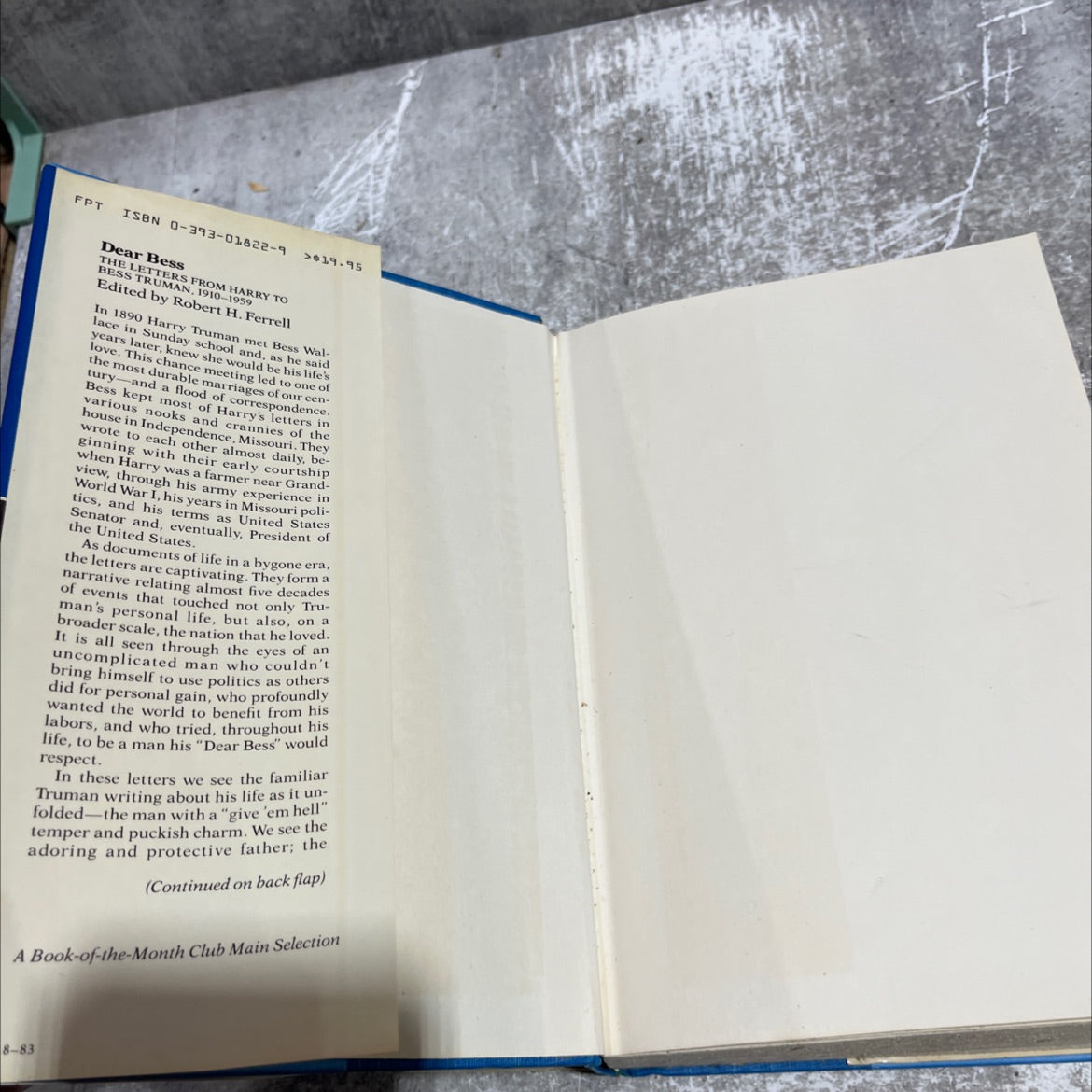 dear bess the letters from harry to bess truman, 1910-1959 book, by robert h. ferrell, 1983 Hardcover image 4