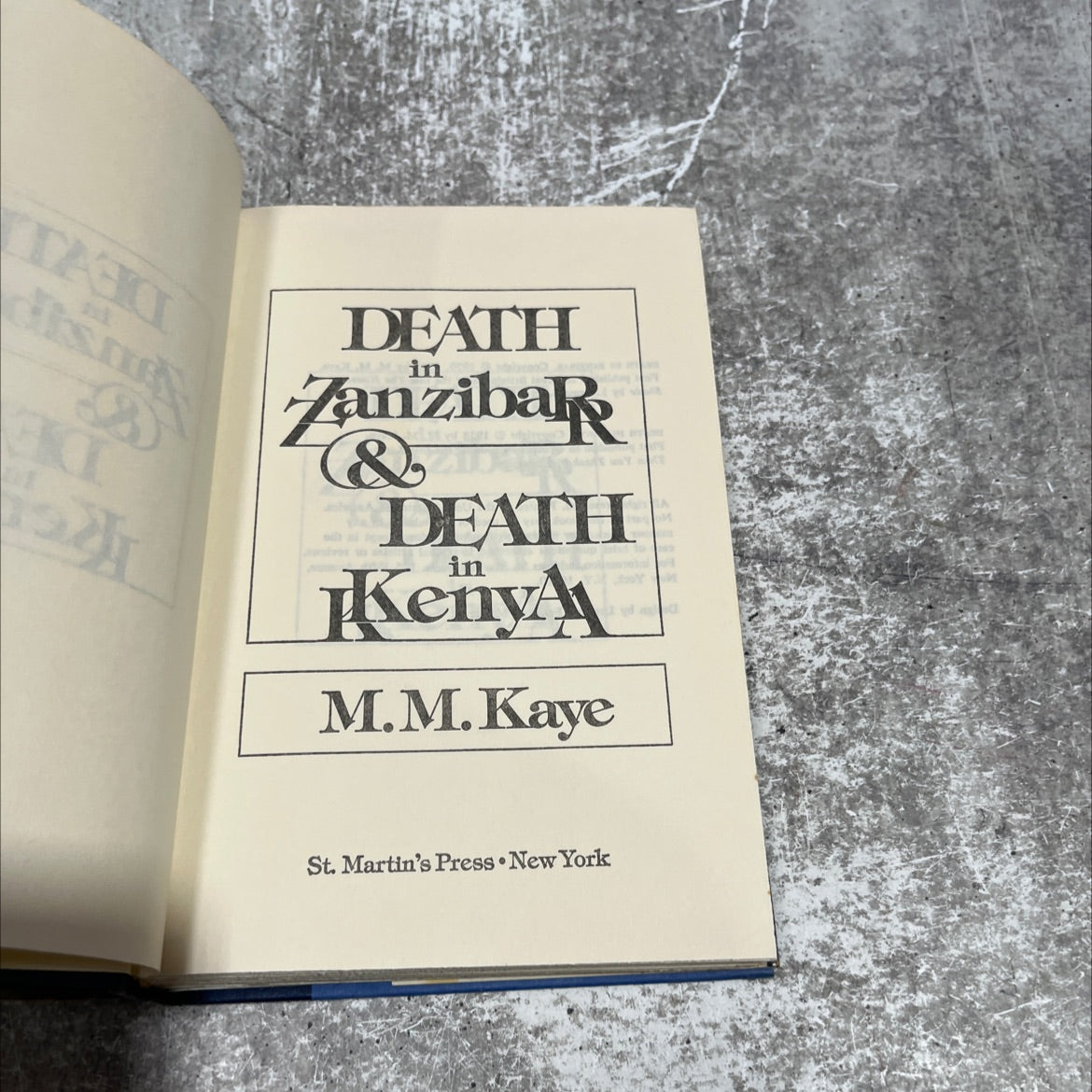 death in zanzibar & death in kenya book, by M. M. Kaye, 1983 Hardcover image 2