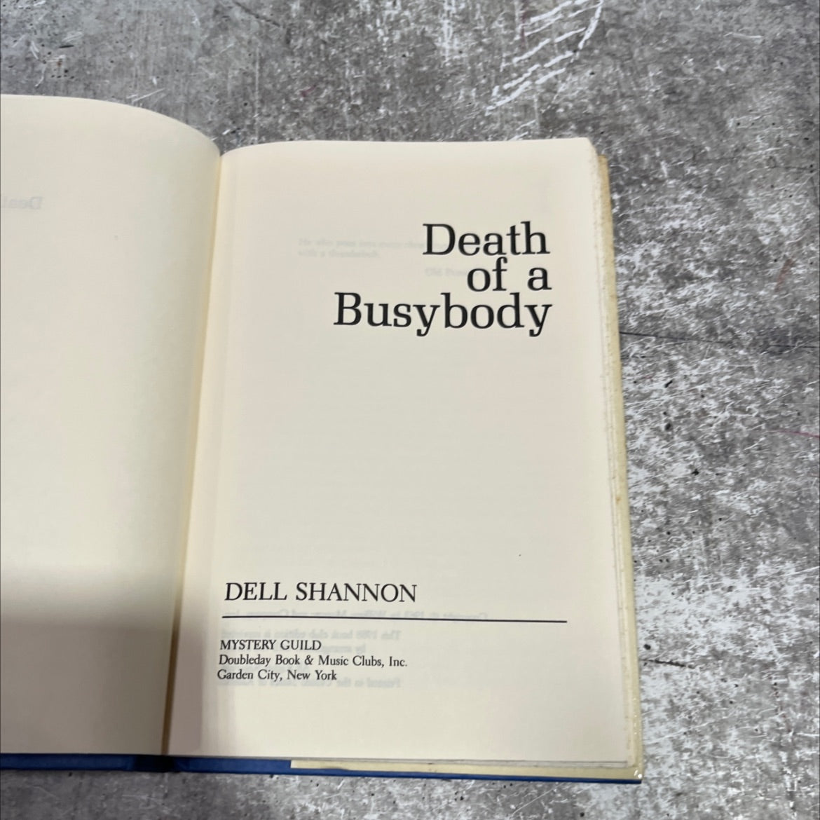 death of a busybody book, by dell shannon, 1988 Hardcover image 2
