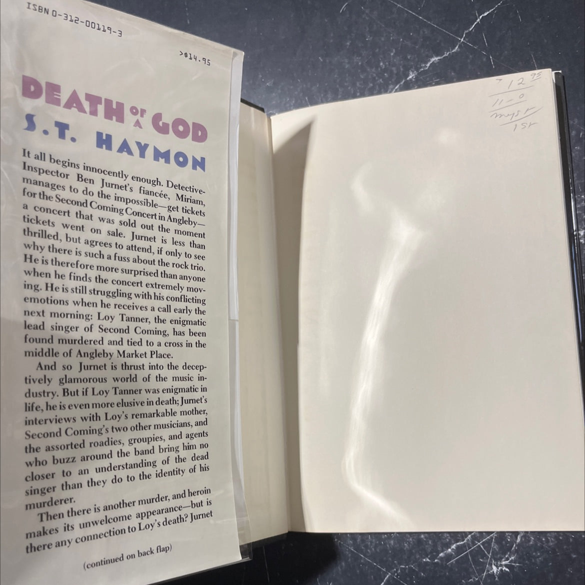 death of a god book, by S. T. Haymon, 1987 Hardcover image 4