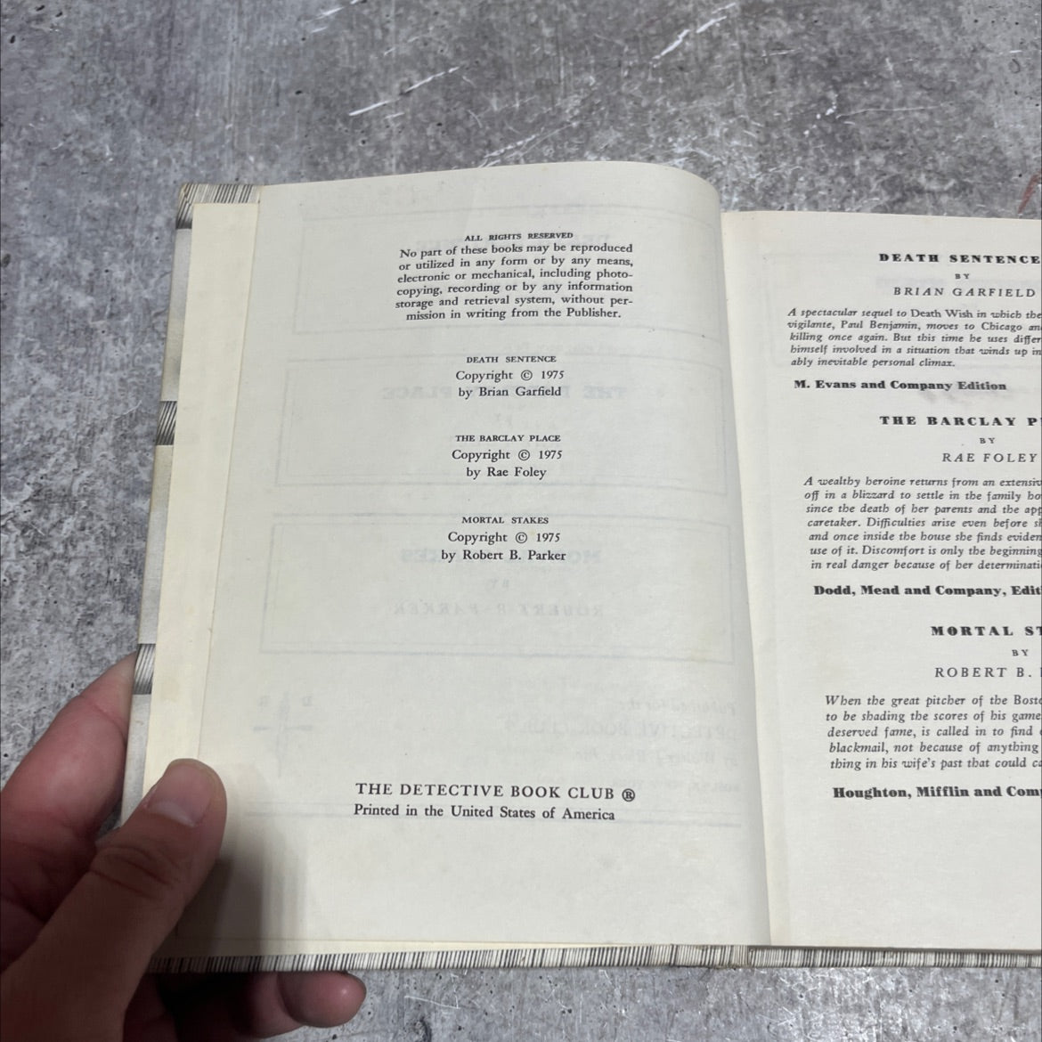 death sentence book, by brian garfield, 1975 Hardcover image 3