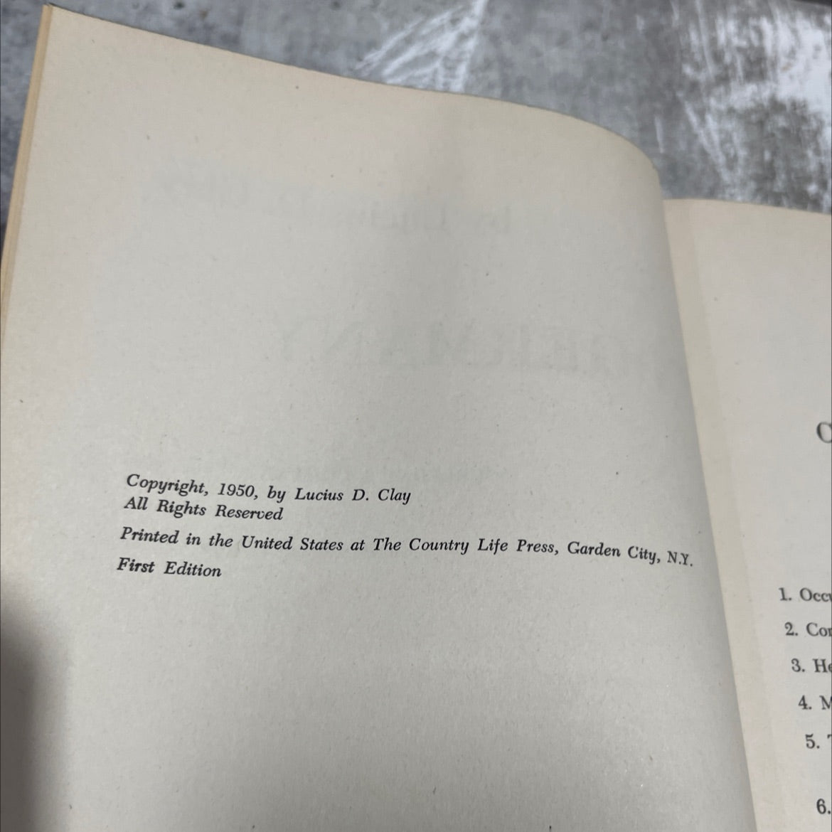 decision in germany book, by lucius d. clay, 1950 Hardcover image 3