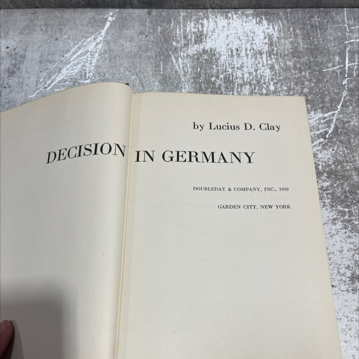 decision in germany book, by lucius d. clay, 1950 Hardcover image 2