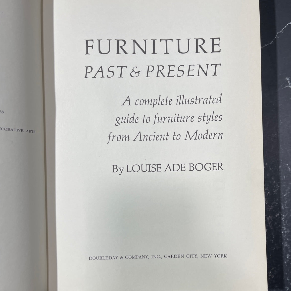 decorative arts furniture past & present book, by louise ade boger, 1966 Hardcover image 2