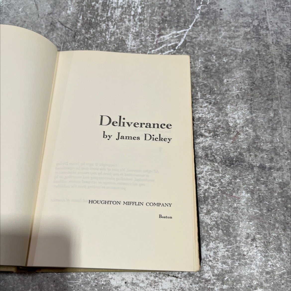 deliverance book, by james dickey, 1970 Hardcover image 2