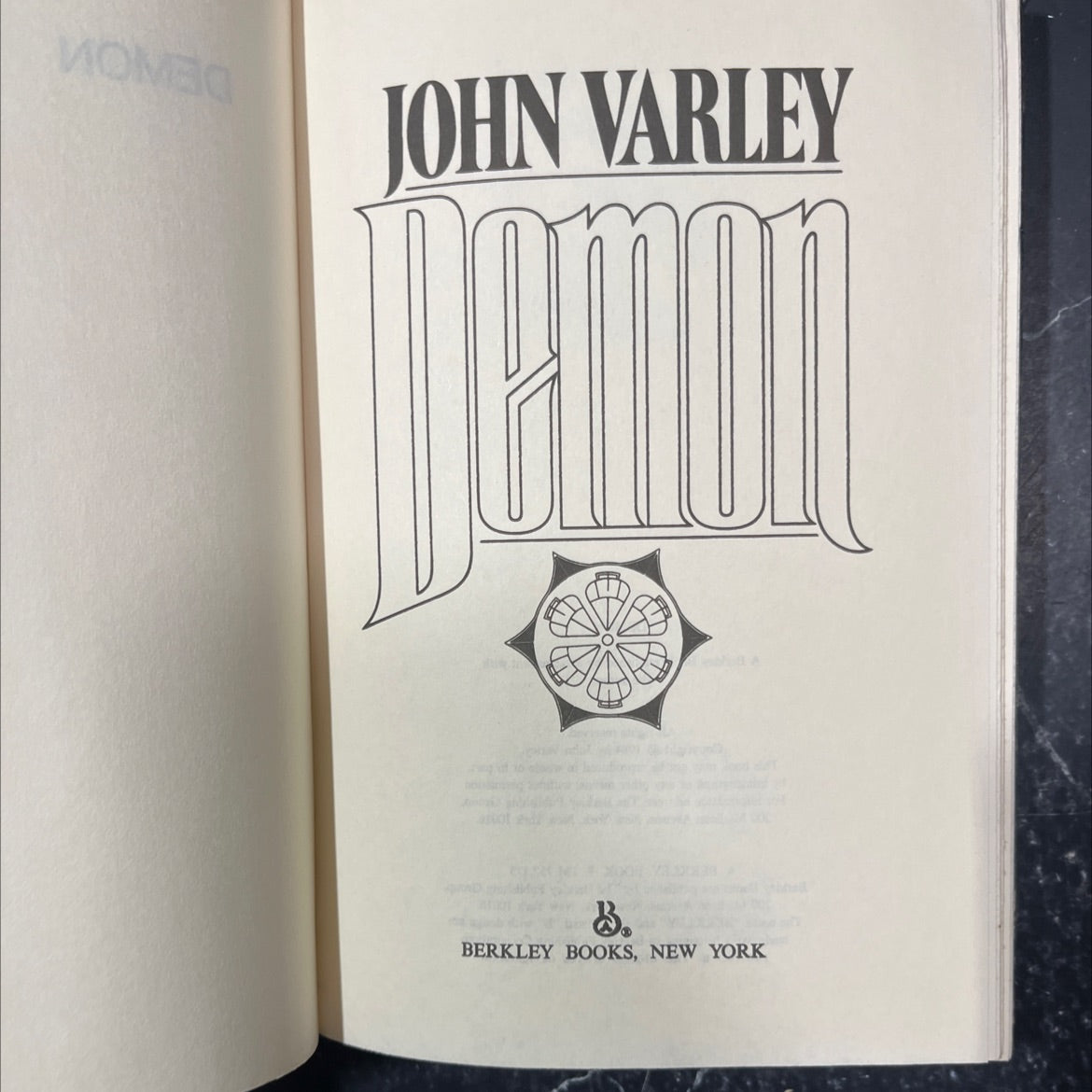 demon book, by John Varley, 1984 Hardcover image 2